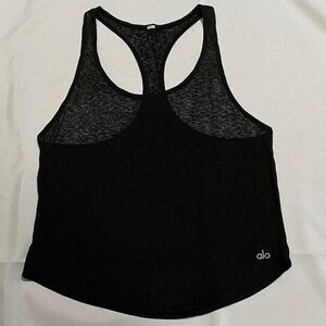 ALO Yoga Black Racerback Tank Top
